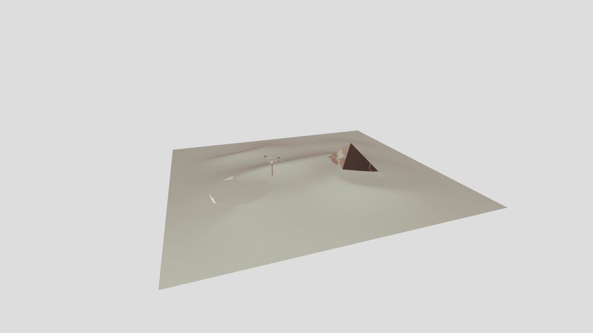 Desert Pyramid Oasis Diorama Mockup