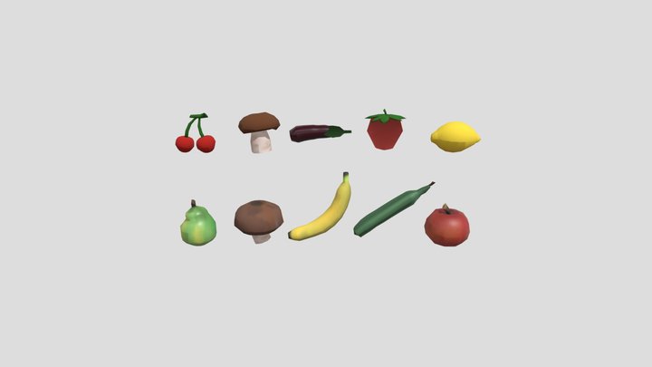 Fruits and Vegetables 3D Model