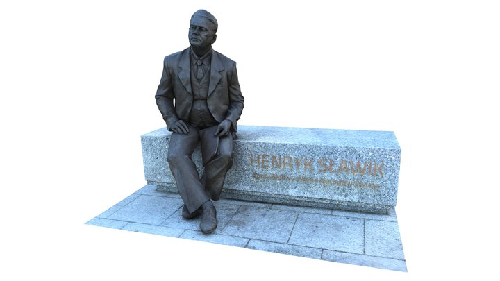 Henryk Slawik Righteous Among the Nations statue 3D Model