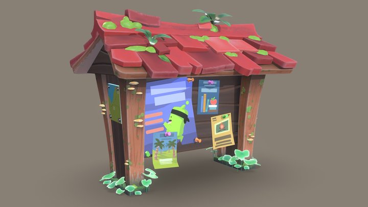 Dojo Islands Bulletin Board 3D Model