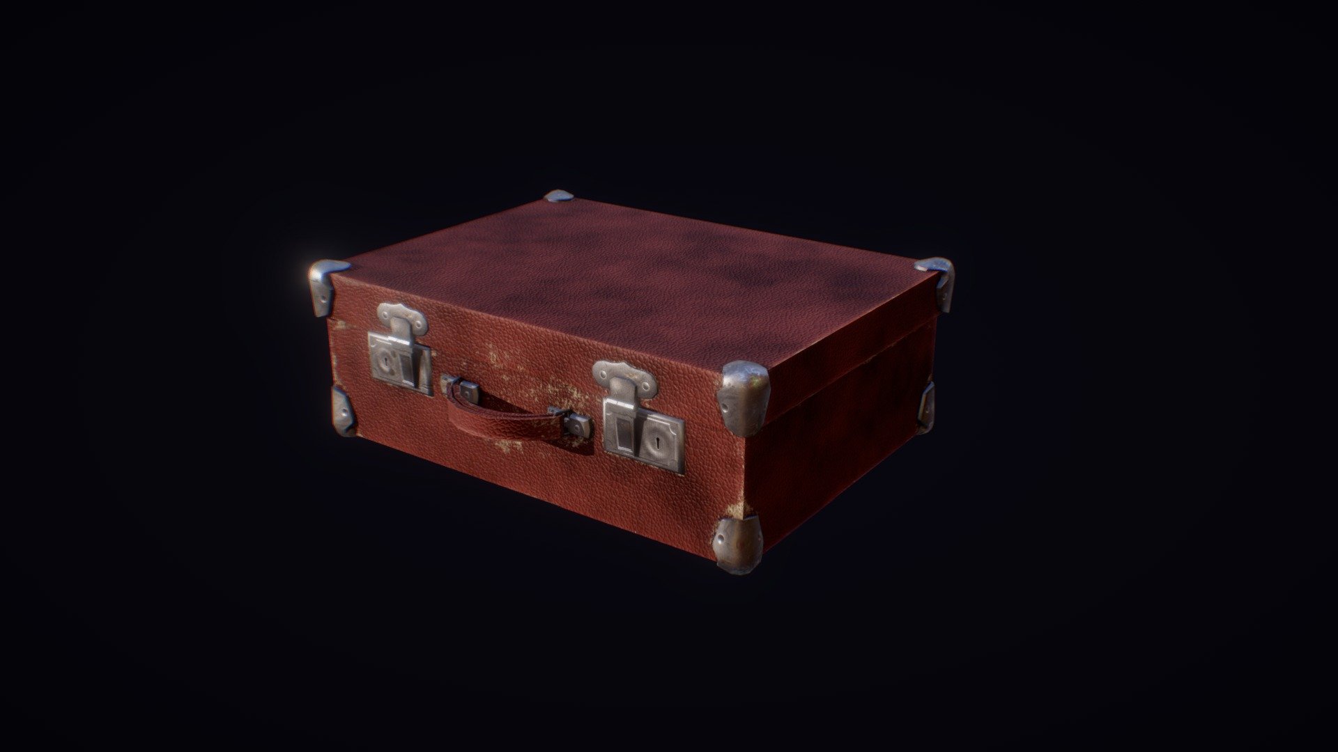 Lowpoly shabby suitcase Download Free 3D model by alinalotz