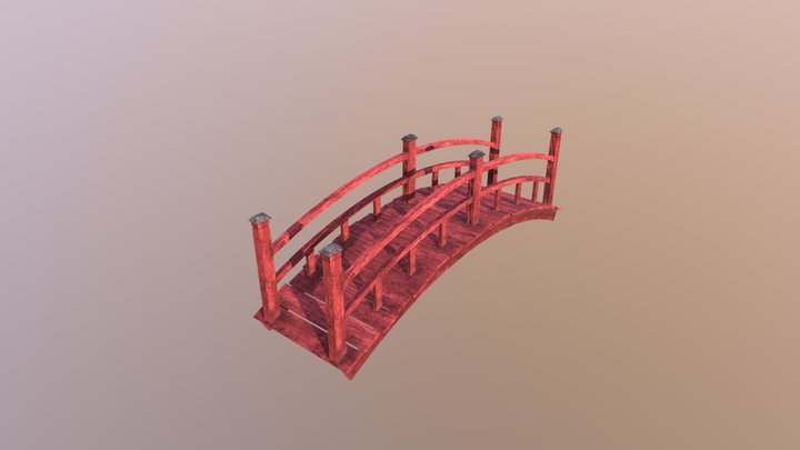 Pont rouge 3D Model