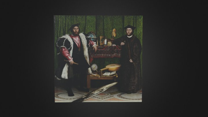 The Ambassadors Hans Holbein the Younger skull 3D Model