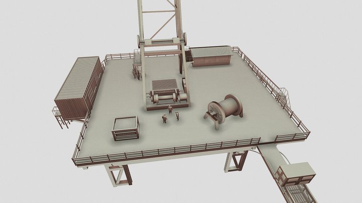 Oil Rig 3D Model