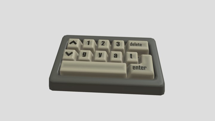 OldStyle_StylizedKeyboard 3D Model
