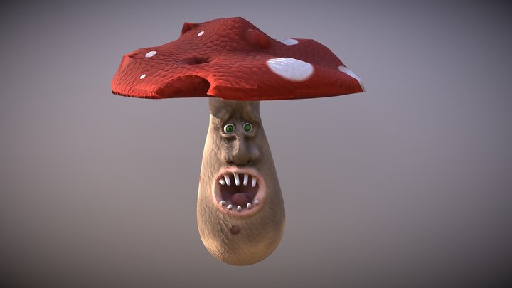 Scared Mushroom 3D Model
