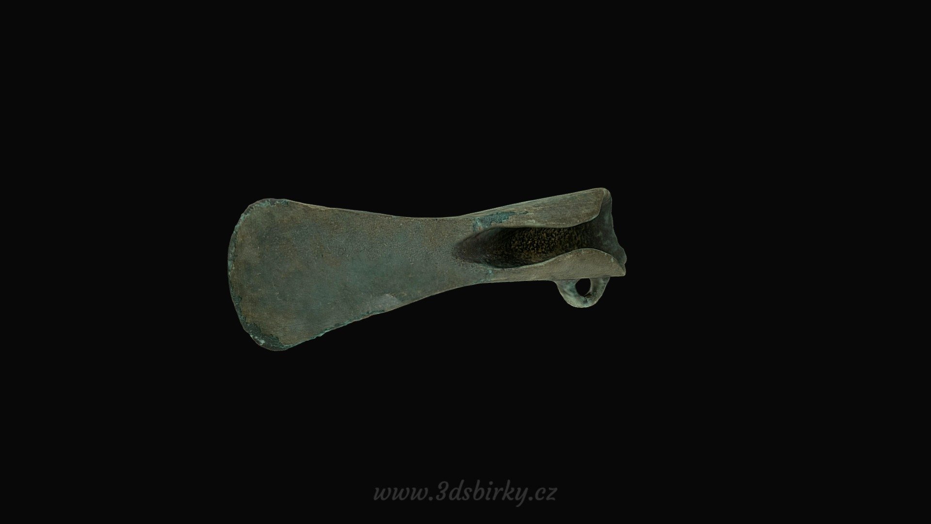 Bronzová sekerka — Sketchfab embed 3D viewer