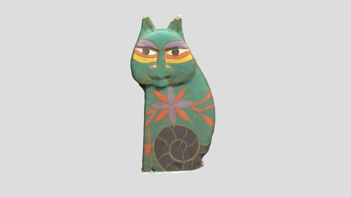 Green Cat 3D Model
