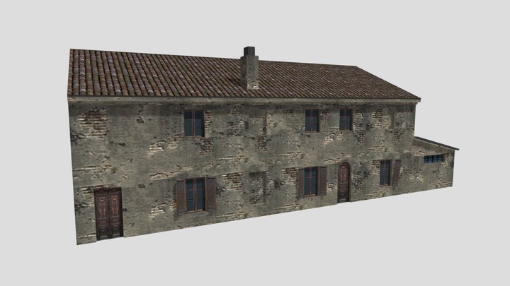 Italian abandoned country cottage 3D Model