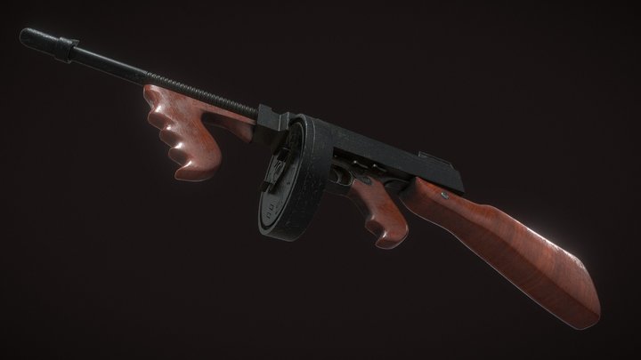 Tommy Gun 3D Model