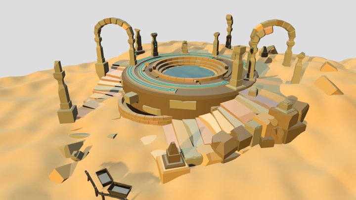 Desert Well 3D Model