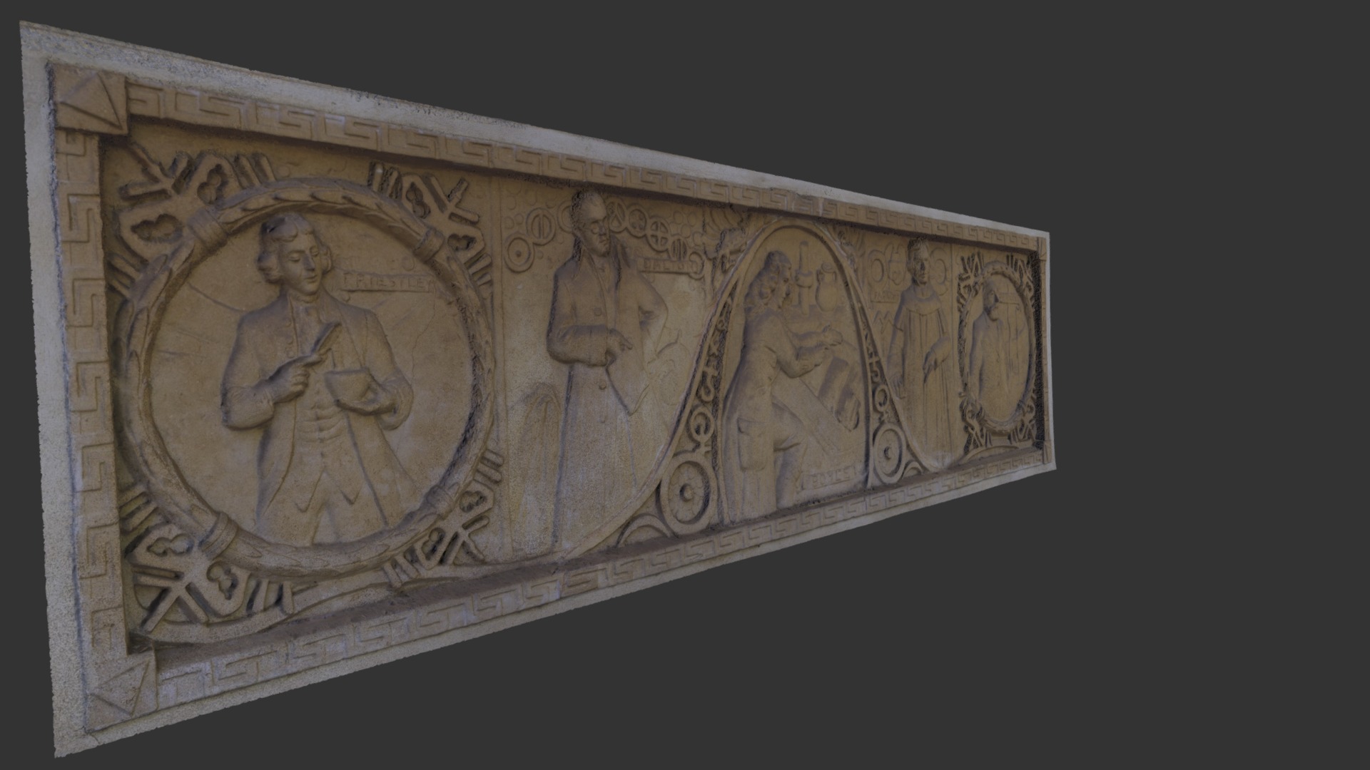 3D model Engraving in Sandstone - This is a 3D model of the Engraving in Sandstone. The 3D model is about a close-up of a plaque.