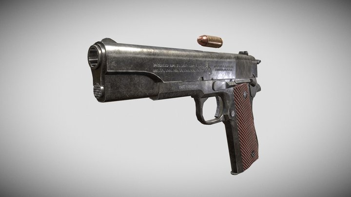 gun m1911 3D Model