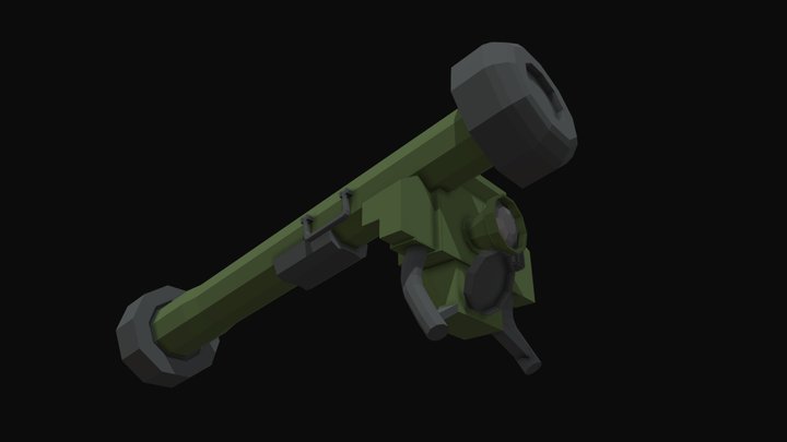 Javelin Missile Launcher Low Poly 3D Model