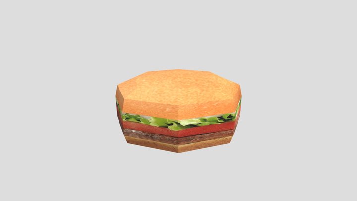 lowpoly burger 3D Model