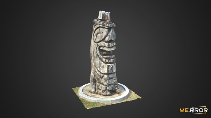 Asian Totem 3D Model