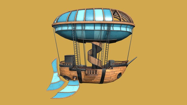 Airship restaurant - Lunapark 3D Model