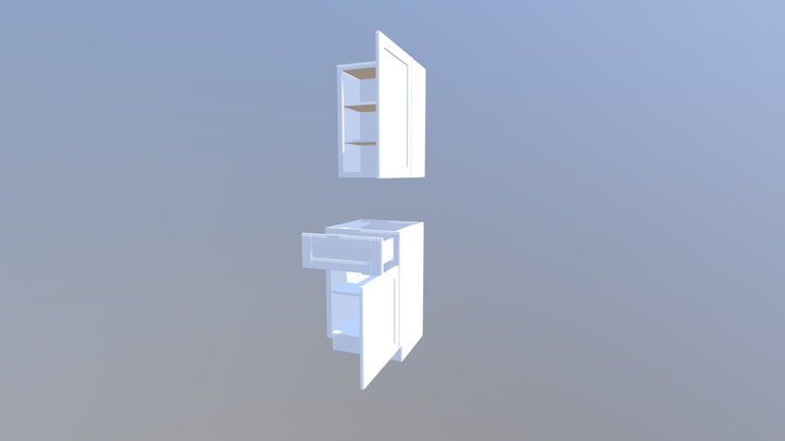 360 Base And Wall Cabinets2 3D Model