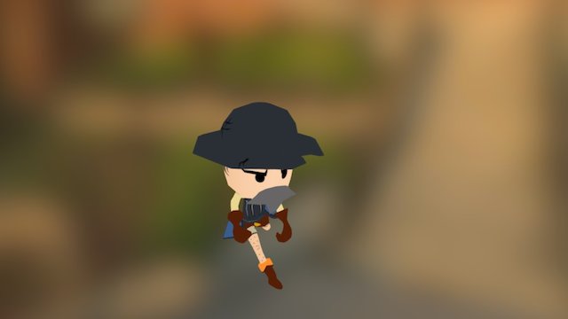 3D Run cycle with personality. (Confident run) 3D Model