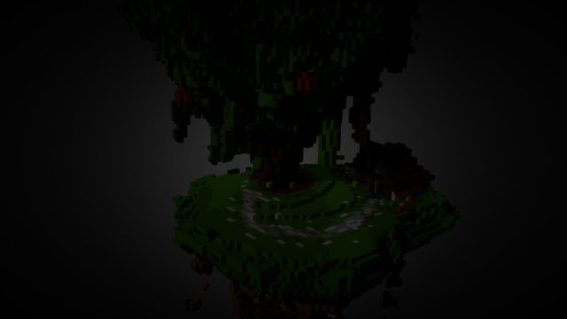 Fantasy Floating Island 3D Model