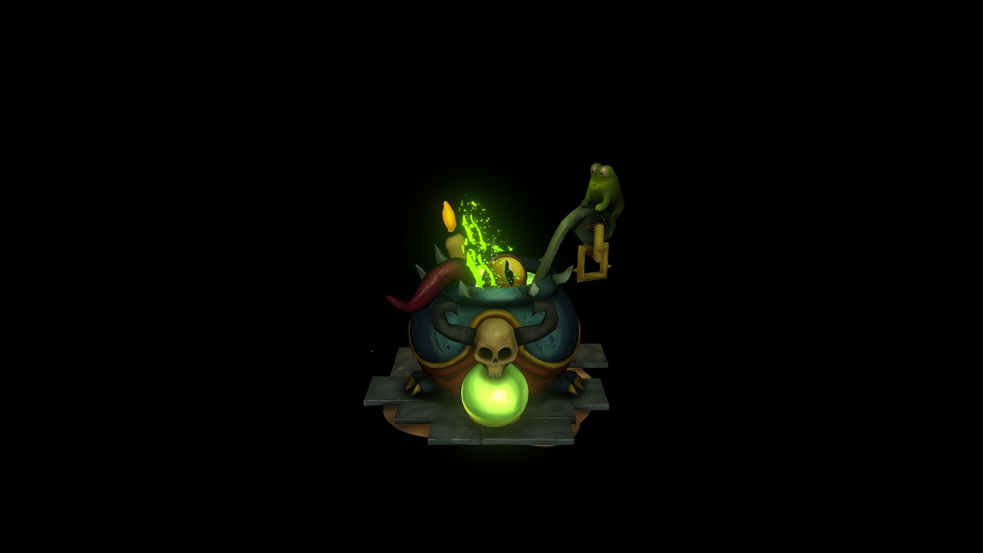 Witches Cauldron Brew (Hand-Painted)