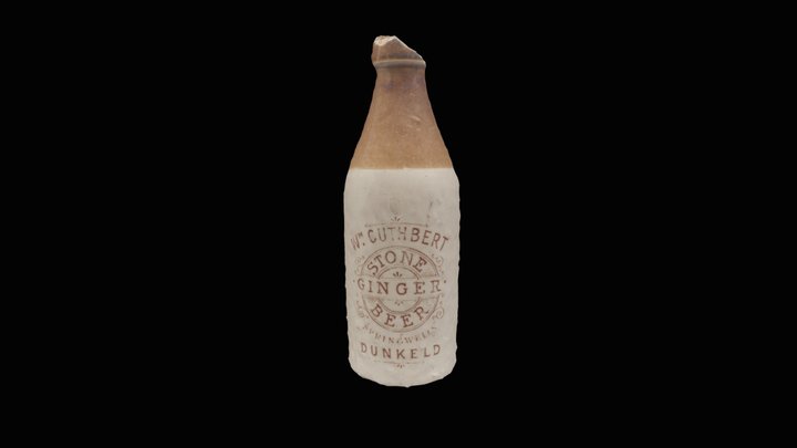 Stoneware ginger beer bottle 3D Model