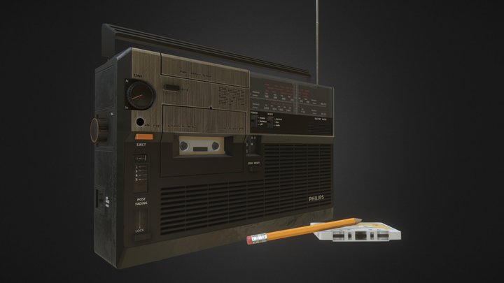 Philips 374 Radio-Recorder 3D Model