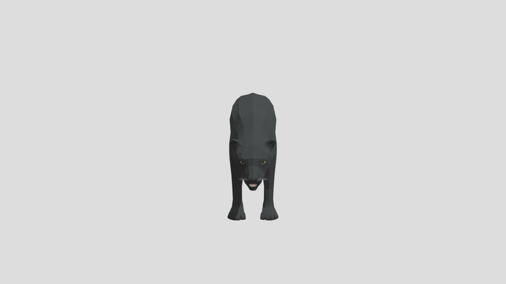 Low Poly Black Panther