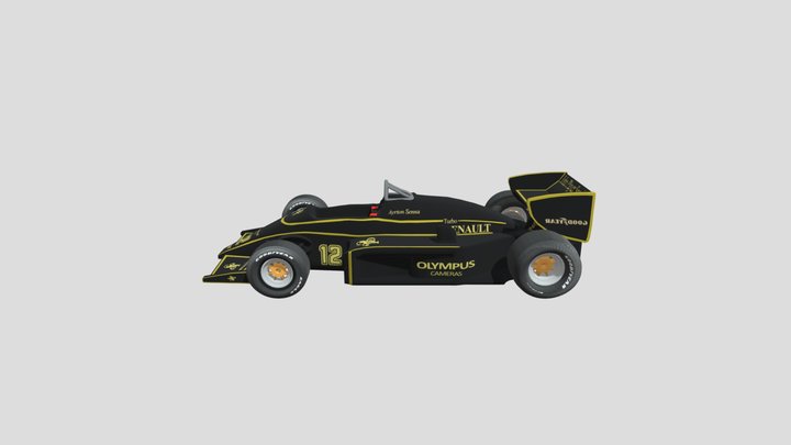 1985 Lotus 97T Formula 1 Car - Ayrton Senna 3D Model