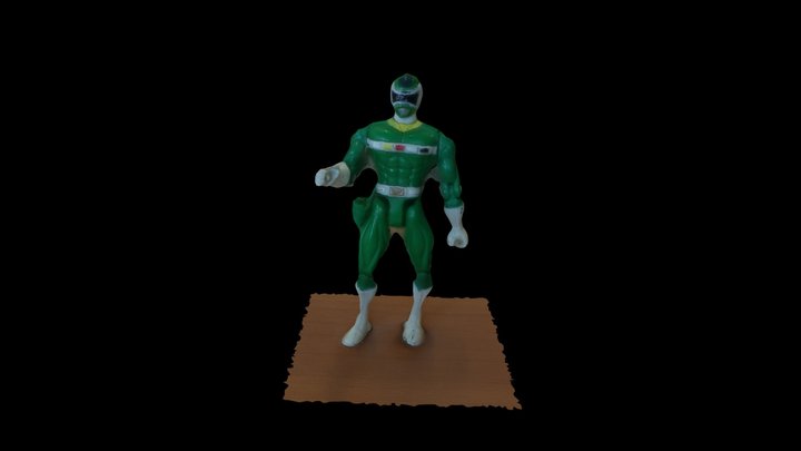 Boneco Power Rangers - Verde 3D Model