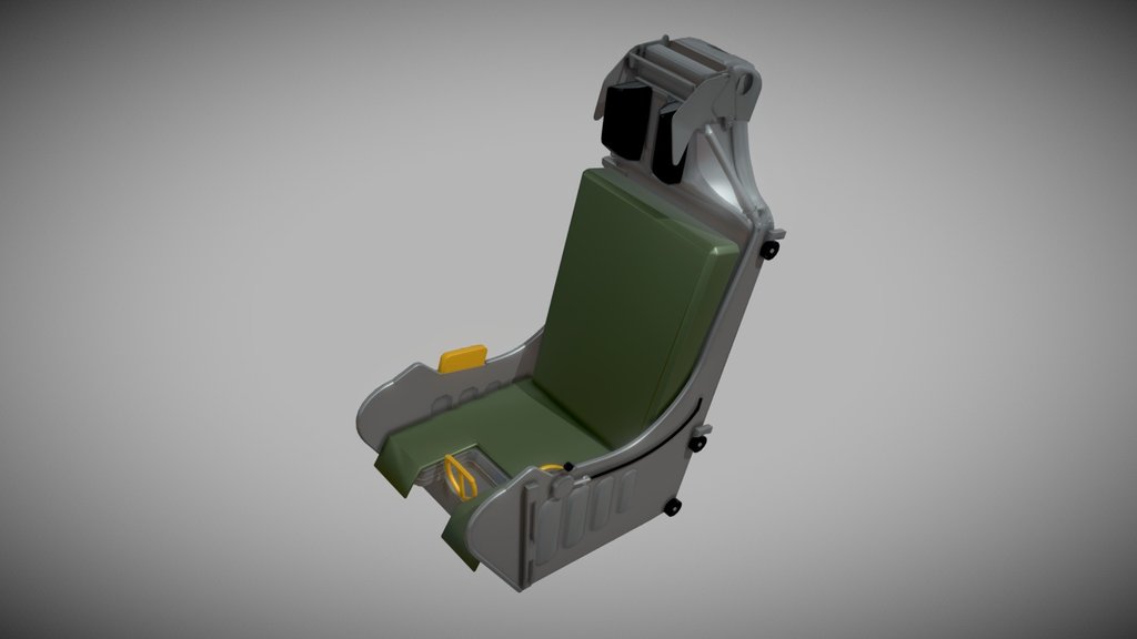 A-7D ESCAPAC EJECTION SEAT__low Poly