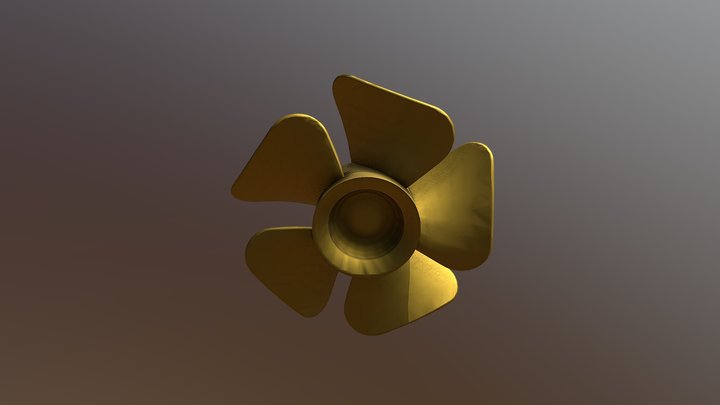 Submarine Propeller 3D Model
