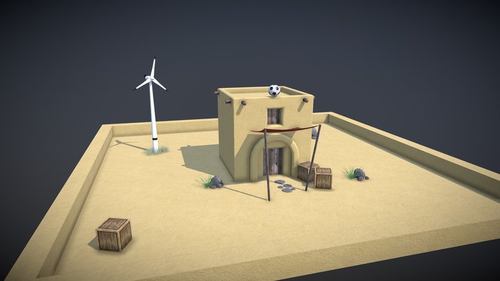 Bouncing Ball House Awning 3D Model