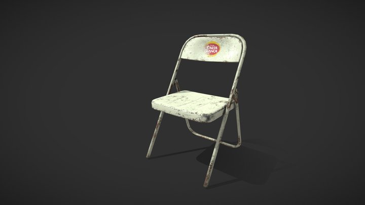 tin foldable chair 3D Model