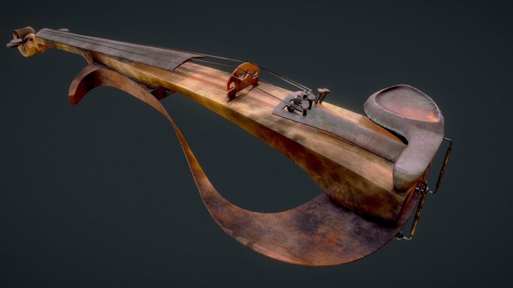 Yamaha YEV140 Electric violin after a fire 3D Model