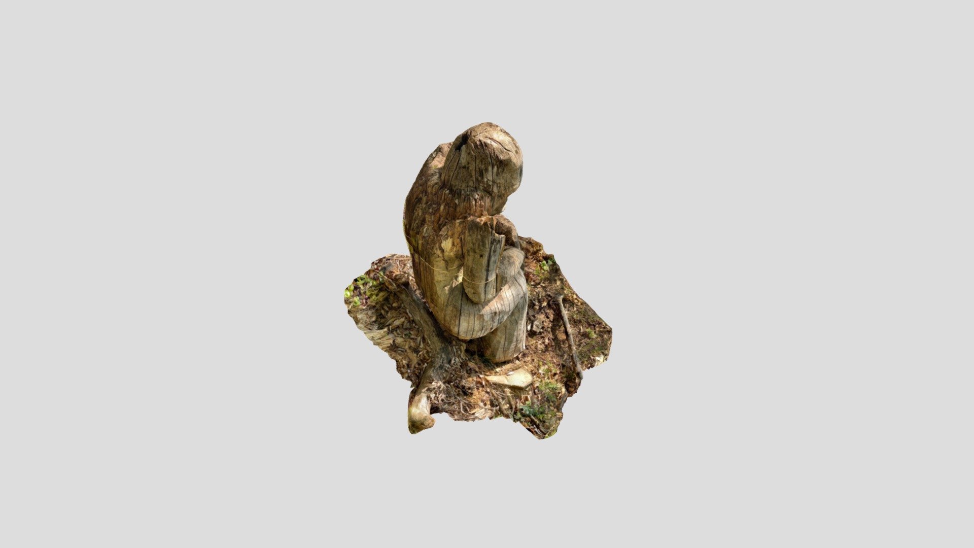Holzmensch Skulptur
