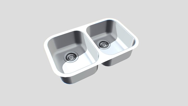 Caroma Double Bowl Undermount Sink – Free 3D Model STL