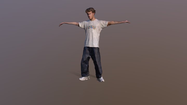 Wave Hip Hop Dance character 3D Model