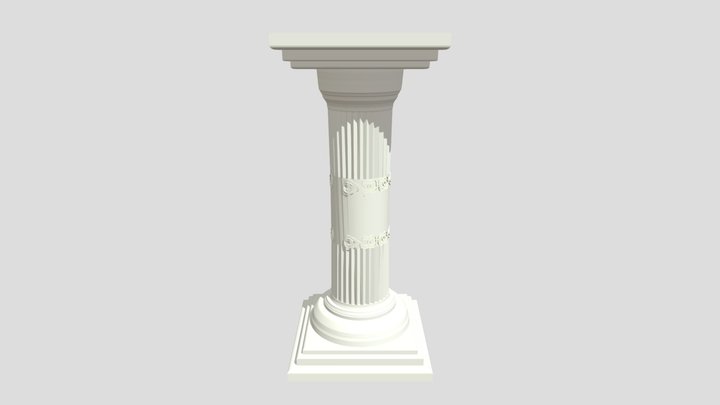 Pillar low poly 3D Model