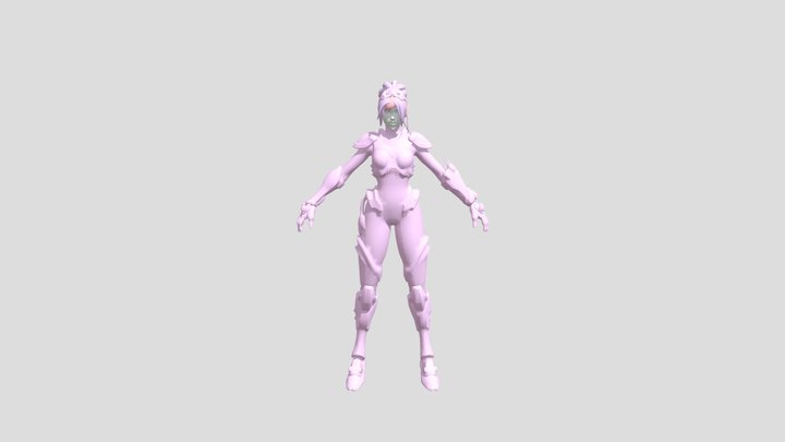 Titan Computer Woman Body 3D Model