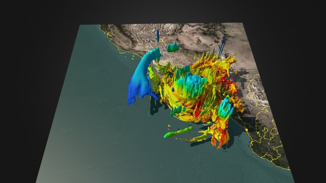 HWRF simulation of Hurricane Odile 3D Model