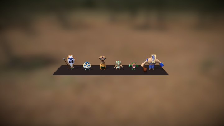 Chess pieces project: Warriors 3D Model