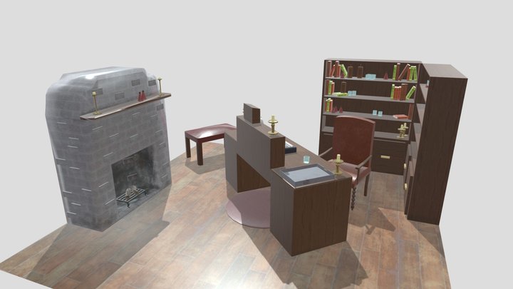 1900OfficeTextured 3D Model