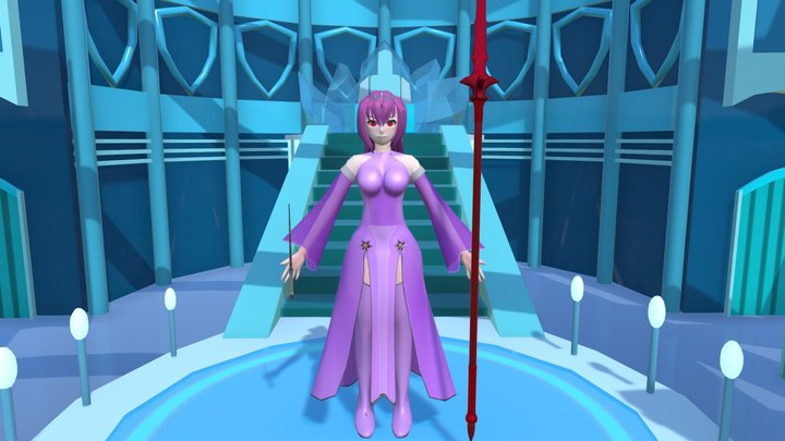 Human Character W/ Props & Environment 3D Model