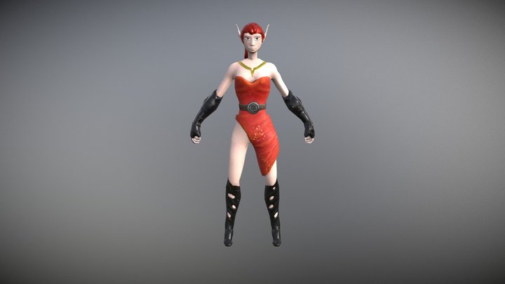 Elfe position neutre 3D Model