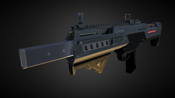 KM Lanca B Laser Rifle 3D Model