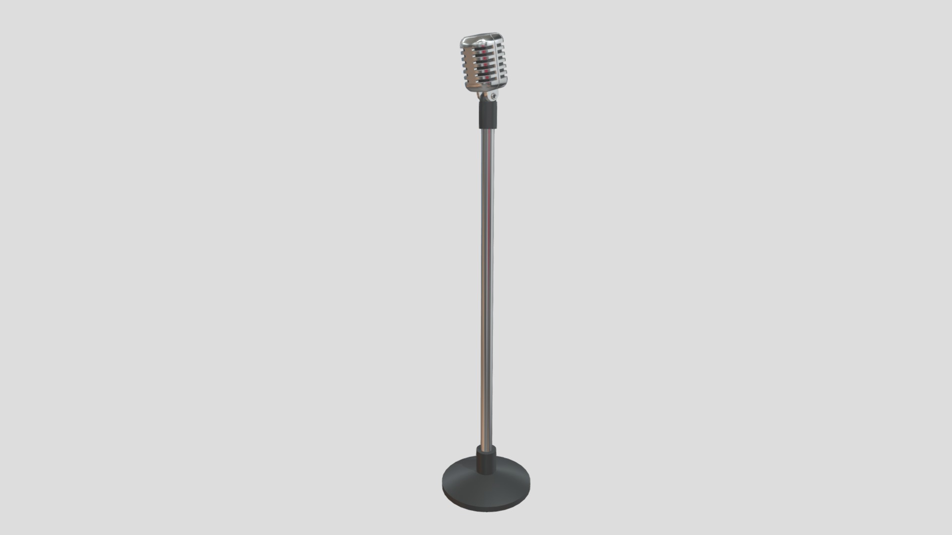 3D model Retro Microphone - This is a 3D model of the Retro Microphone. The 3D model is about shape.