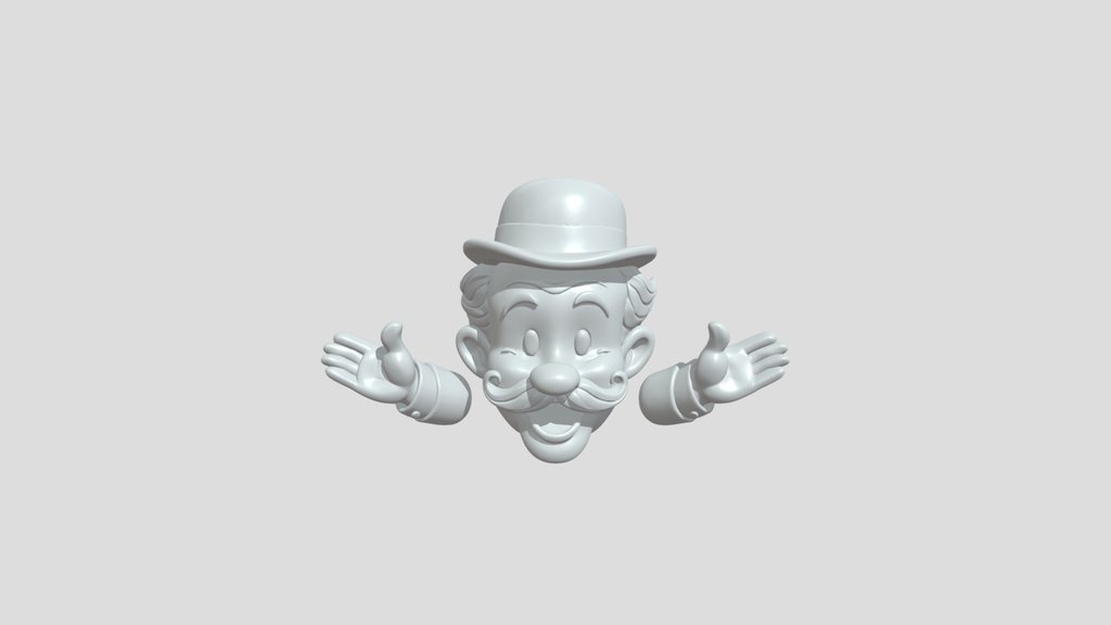 Cartoon elderly gentleman with bowler hat