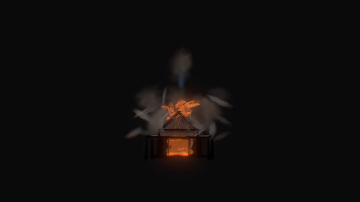 Burning Structure 3D Model