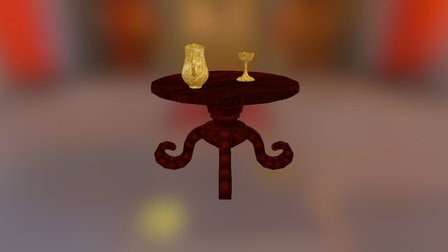 King's Wine Table 3D Model